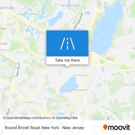 Bound Brook Road map