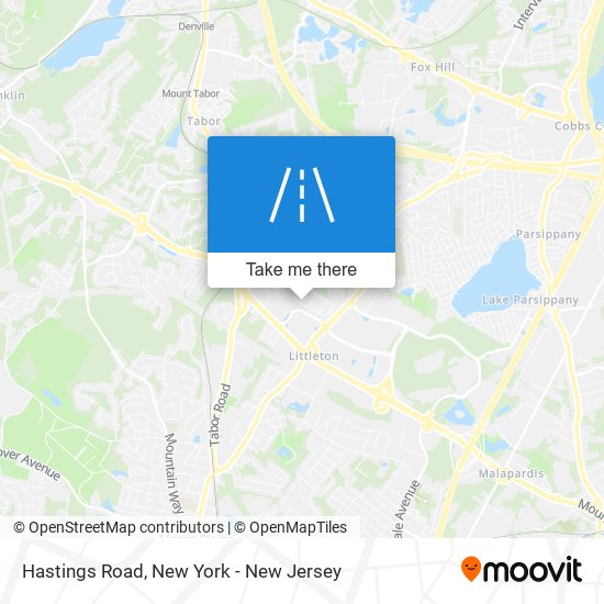 Hastings Road map