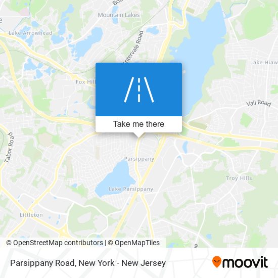 Parsippany Road map