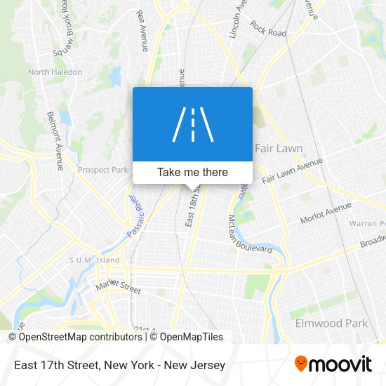 Mapa de East 17th Street
