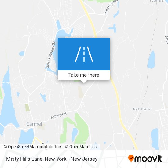 Misty Hills Lane map