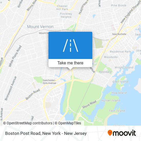 Boston Post Road map