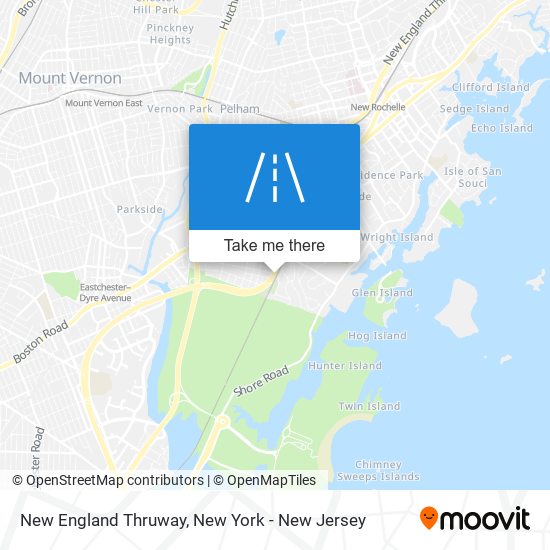 New England Thruway map