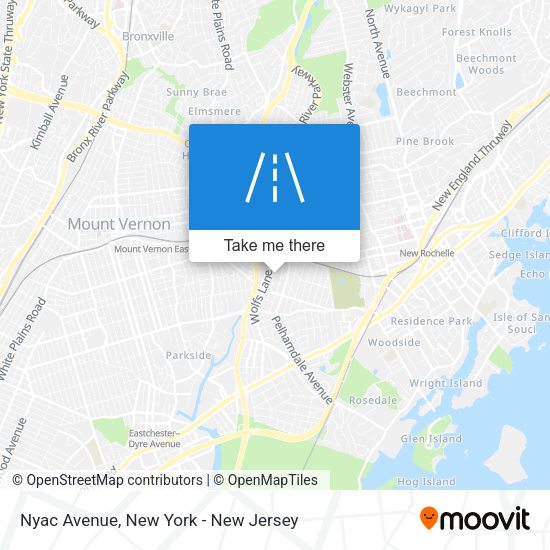 Nyac Avenue map