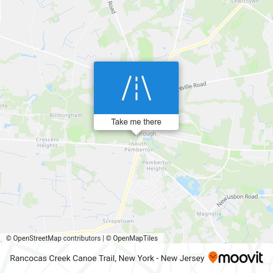 Mapa de Rancocas Creek Canoe Trail