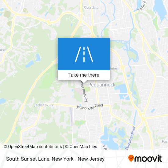 South Sunset Lane map