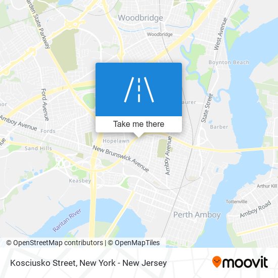 Mapa de Kosciusko Street