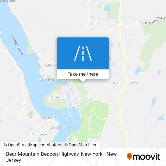 Bear Mountain-Beacon Highway map