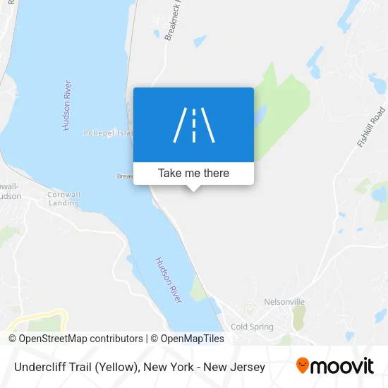 Undercliff Trail (Yellow) map
