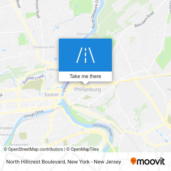North Hillcrest Boulevard map