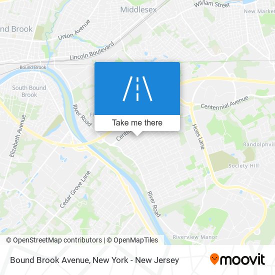 Bound Brook Avenue map