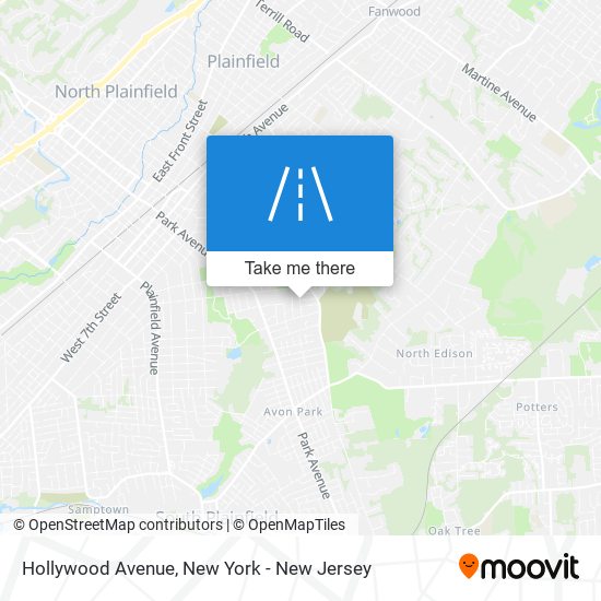 Hollywood Avenue map