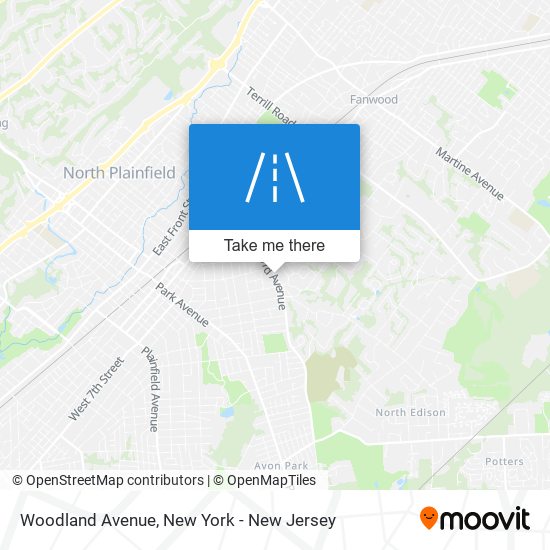 Woodland Avenue map