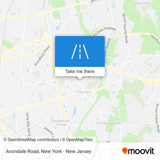 Avondale Road map