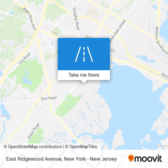 Mapa de East Ridgewood Avenue