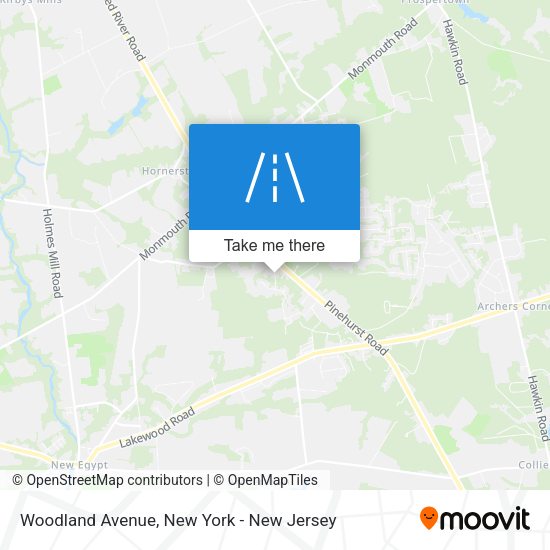 Woodland Avenue map