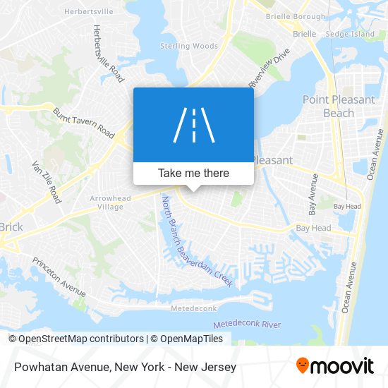 Powhatan Avenue map