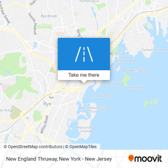 New England Thruway map