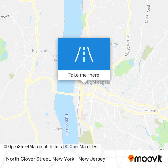 North Clover Street map
