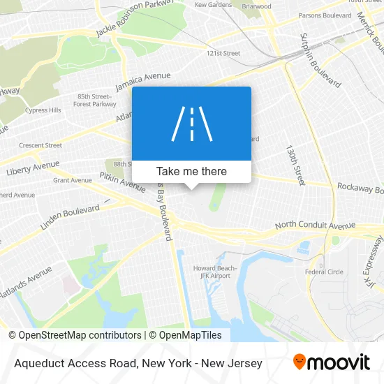 Aqueduct Access Road map