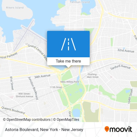 Astoria Boulevard map