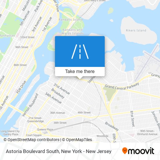 Astoria Boulevard South map