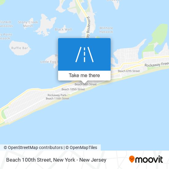 Beach 100th Street map