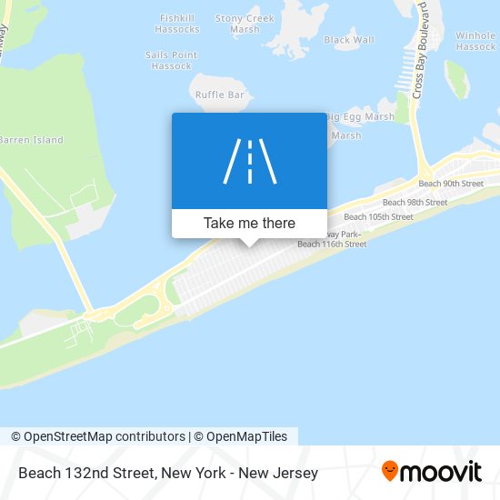 Beach 132nd Street map