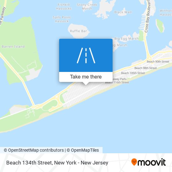 Beach 134th Street map