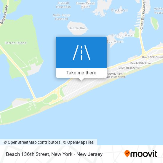 Beach 136th Street map