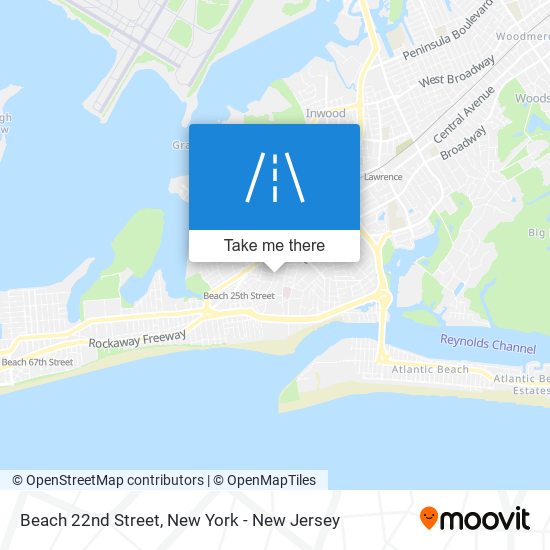 Beach 22nd Street map