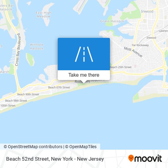 Beach 52nd Street map