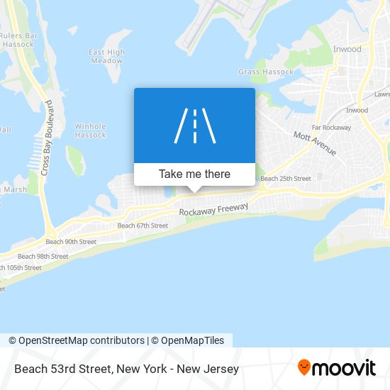 Beach 53rd Street map