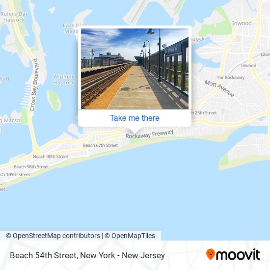 Beach 54th Street map