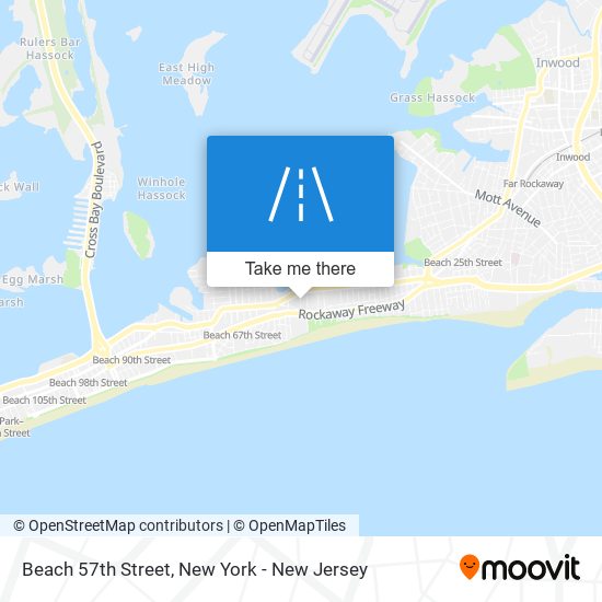 Beach 57th Street map