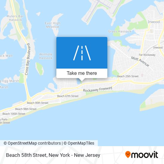 Beach 58th Street map