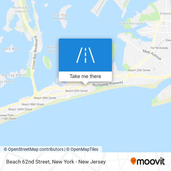 Beach 62nd Street map