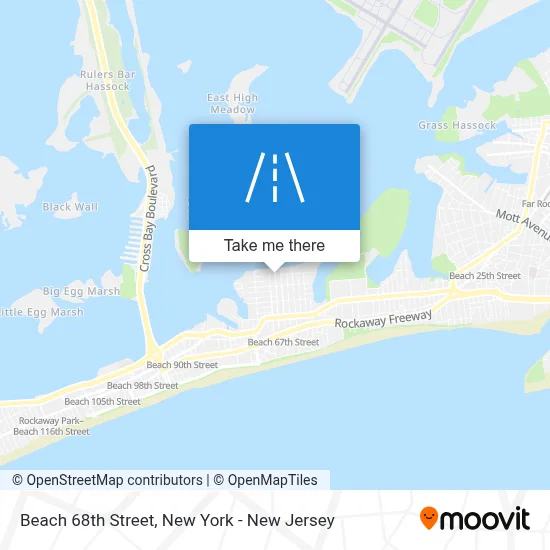 Beach 68th Street map