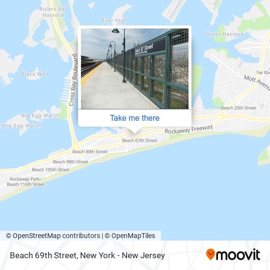 Beach 69th Street map