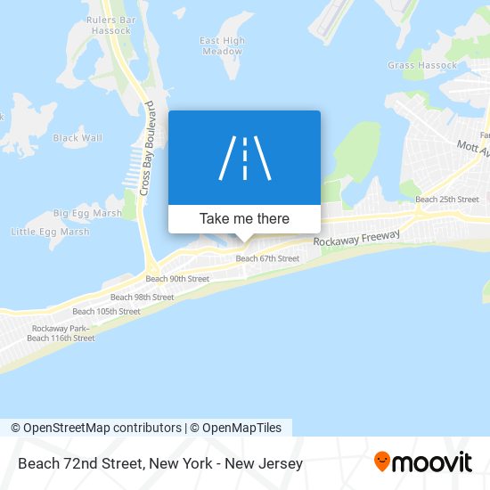 Beach 72nd Street map