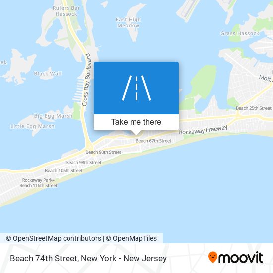 Beach 74th Street map