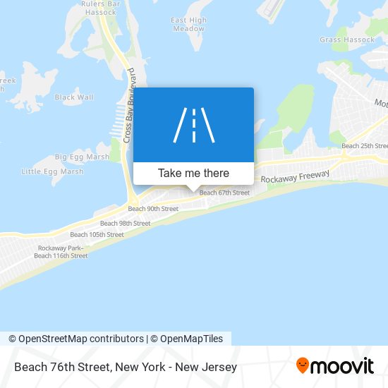 Beach 76th Street map