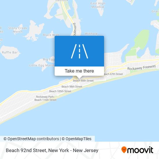 Beach 92nd Street map