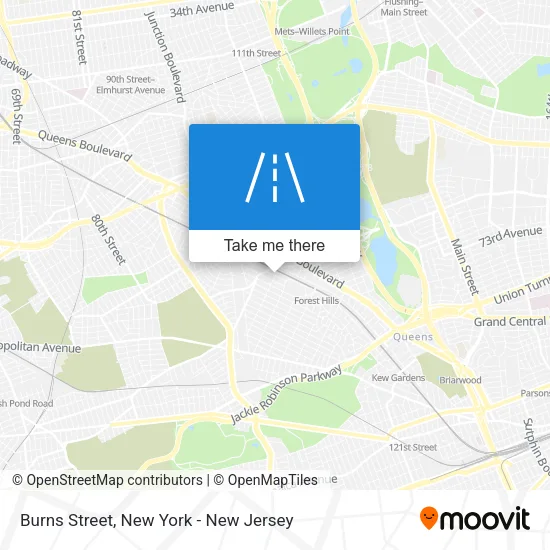 Burns Street map