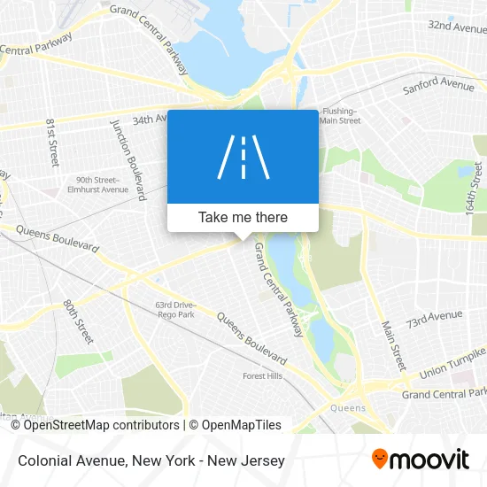 Colonial Avenue map