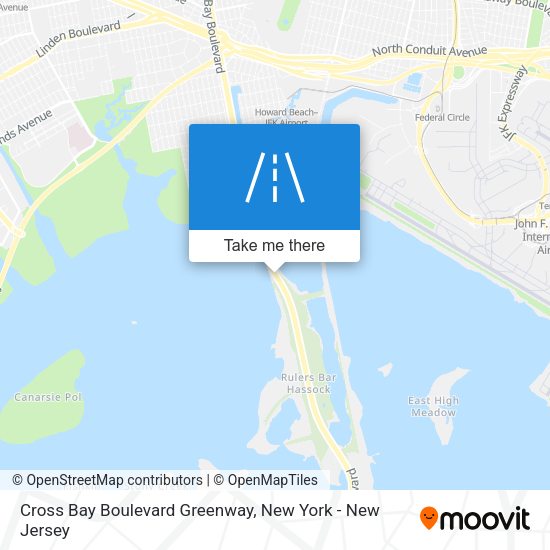 Mapa de Cross Bay Boulevard Greenway