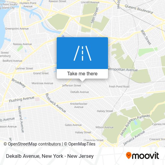 Mapa de Dekalb Avenue