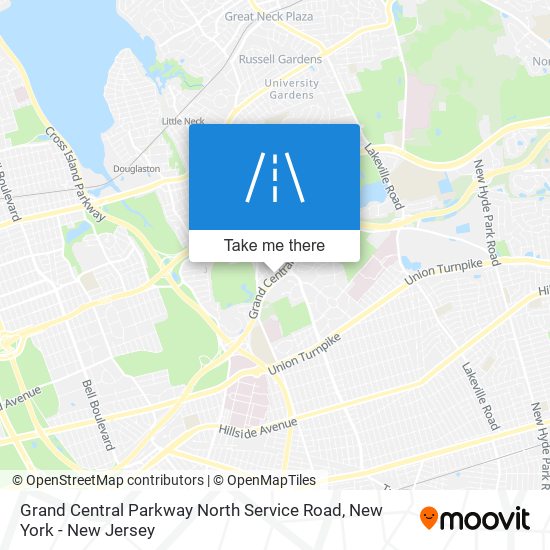 Mapa de Grand Central Parkway North Service Road