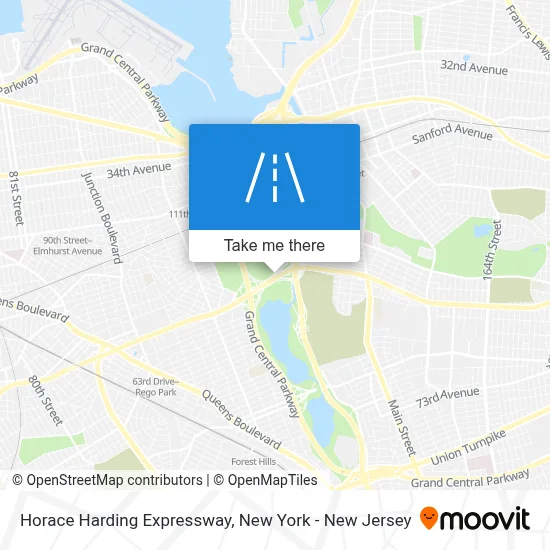 Horace Harding Expressway map