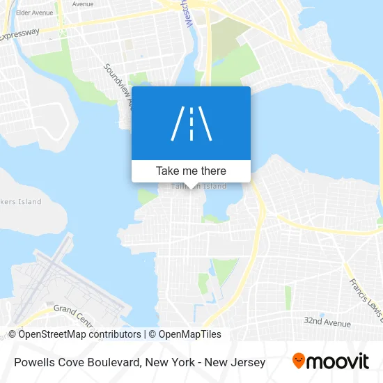 Powells Cove Boulevard map